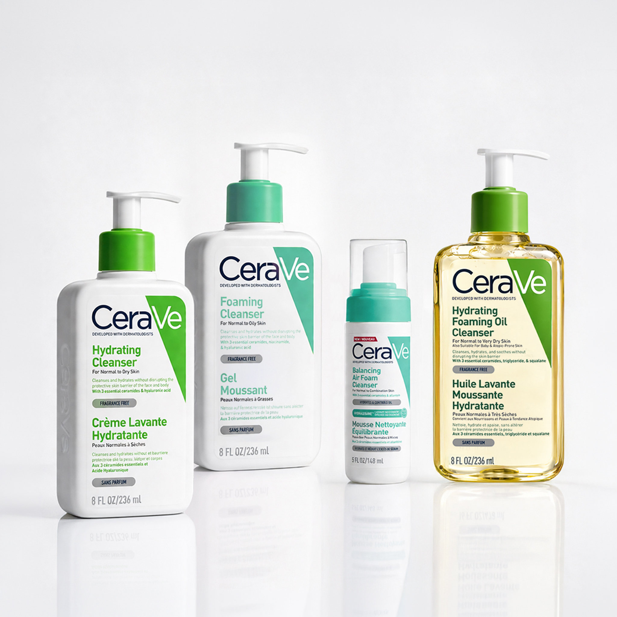 CeraVe — nettoyants, après retouche
