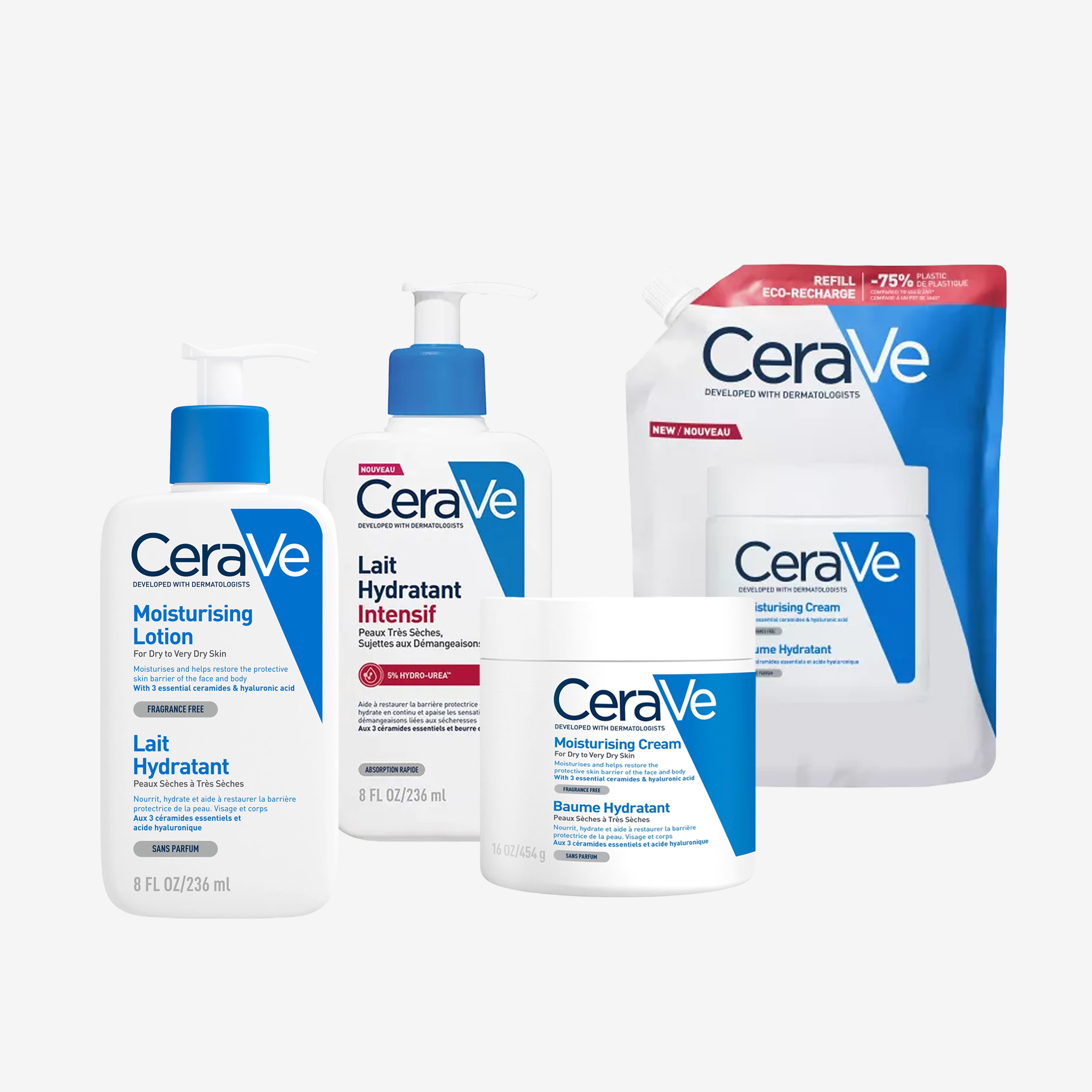 CeraVe — hydratants, avant retouche